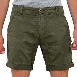 aplha industries Kerosene All Over Short Bermuda, Dark Olive, 32
