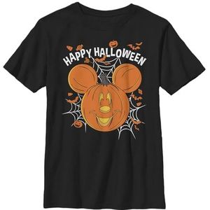 Disney Mickey Mouse Jack O Lantern T-shirt voor jongens, zwart, S
