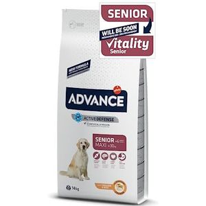 ADVANCE Hond Maxi Senior + 6 jaar kip en rijst, 14 kg