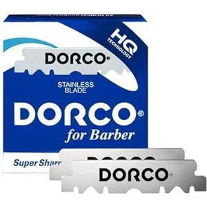 Dorco Blades - Roestvrijstalen Scheermesjes met Enkele Rand - Kwalitatieve en Duurzame Scheerervaring met Premium Roestvrijstalen Scheermesjes voor een gladde Scheerbeurt (100 Stuks)