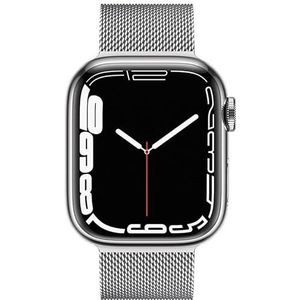 Zilveren dubbele magnetische horlogeband, compatibel met Watch Series 7/6/5/4/3/2/1/SE 41 mm/40 mm/38 mm