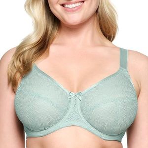 Glamorise Wonderwire #9855 Full Coverage Bra, 115F, comfort-kanten pantser voor dames, mat, jade, Jade, 11E