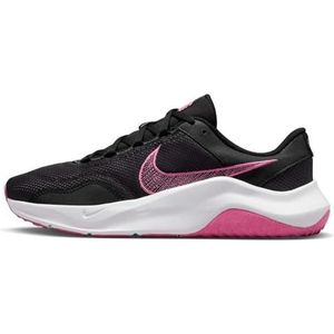 Nike Legend Essential 3, damessneakers, zwart/rozesicle-particle grijs, 37,5 EU, Black Pinksicle Particle Grijs