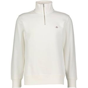GANT - Sweatshirt - Wit - Effen - Lange Mouw - Normale Pasvorm