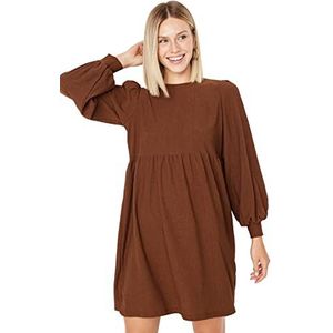 TRENDYOL Dames Mini Shift Relaxed Dress Jurk, bruin, XL