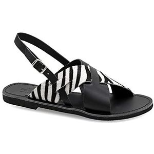36 Multicolored 2 Emmanuela Griekse handgemaakte platte lederen sandalen met verstelbare gesp riem, hoge kwaliteit zomerschoenen met enkelbanden voor vrouwen, sandalen met open tenen