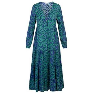 ApartFashion Apart maxi-jurk voor dames, in rechte stijl, zwart-groen, 34