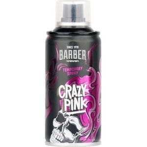 BARBER MARMARA Kappers Color Crazy Pink Haarspray, 150 ml, haarkleurspray voor verkleden en opmaken voor carnaval, Halloween en themafeest, haarkleur uitwasbaar, kleur haarspray