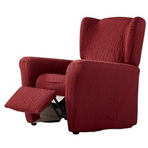 Zebra Textil Andromeda - Elastische hoes relaxstoel maat 1-zits (standaard), kleur rood (meerdere kleuren beschikbaar), 18490