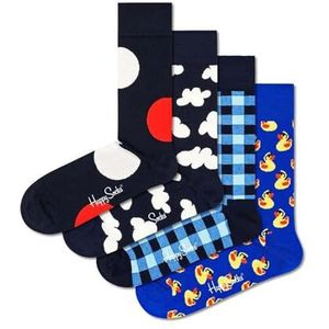 Happy Socks kleurrijke en leuke Sokken 4-Pack My Favourite Blues Socks Gift Set maat 36-40
