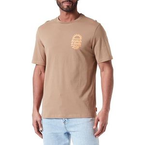 Scotch & Soda Heren linker borst kunstwerk T-shirtT-Shirt, Taupe 2478, S