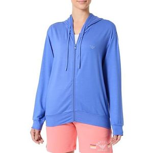 EMPORIO ARMANI Dames Hoodie Zip Sweatshirt T-shirt, Lapislazuli, M