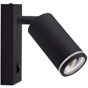 V-TAC VT-429 LED-wandlamp GU10-fitting draaibare zwarte wandlamp met schakelaar type lamp hotel - sku 10294