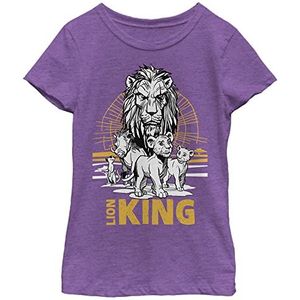 Little, Big Disney Lion King Group Girls T-shirt met korte mouwen, Purple Berry, Large, Purple Berry, L