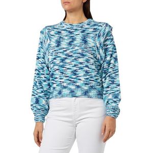 UCY Dames gebreide trui 12425322-UC01, blauw meerkleurig, XS/S, Blauw meerkleurig., XS/S