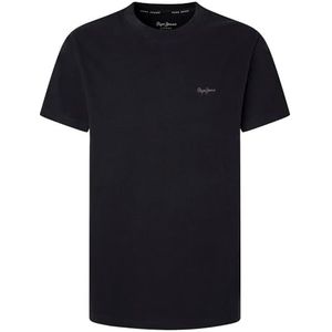 Pepe Jeans Connor T-shirt voor heren, Zwart (zwart), XS