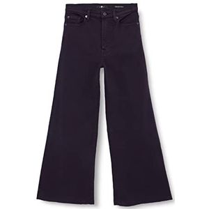 7 For All Mankind Dames The Cropped Jo Colored Stretch met Raw Cut Pants, paars, 23W x 23L