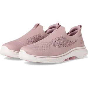 Skechers Dames Go Walk 7 Bling Sneaker, Paars, 36 EU