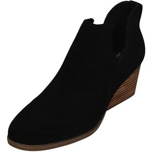 TOMS Gwen enkellaars voor dames, Zwart Suede, 44 EU