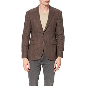 HACKETT LONDON Heren BRUSH COT HBONE EP CC Jacket, 878BROWN, 38