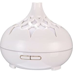SIXTOL Palm Aroma Difuzer 500 ml, ultrasone luchtbevochtiger, voor luchtbevochtiging en geur van thuis, slaapkamer, kantoor, aromatherapie, voor etherische oliën (witte glans)