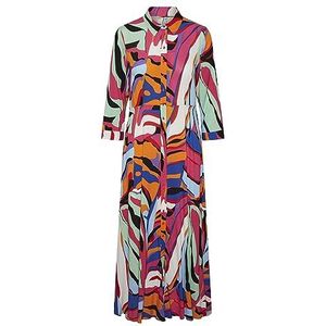 YAS Yassavanna lange shirtjurk S. Noos jurk voor dames, Fuchsia Purple/Aop: grafische print, S