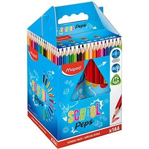 Maped 832004 driehoekig kleurpotlood COLOR'PEPS, 144 schoolpakket