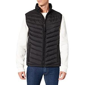 TOM TAILOR Uomini Gewatteerd lichtgewicht vest van gerecycled polyester 1026335, 29999 - Black, XXL