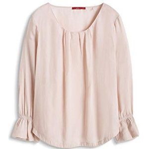 edc by ESPRIT dames regular fit blouse met trompetmouwen