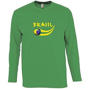 Supportershop T-shirt L/S groen Brazilië voetbal