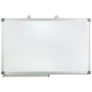 Idena 568019 - whiteboard met aluminium frame en pennenbakje, ca. 60 x 40 cm groot, geschikt voor wandmontage, ideaal voor op kantoor en thuis