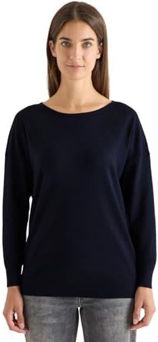 CECIL - Trui - Donkerblauw - Knitwear - Lange Mouw