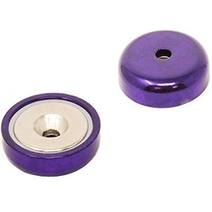 Magneet Expert NPA25(PU)-4 25 mm dia A Type neodymium pot Purple (Pack van 4) magneet