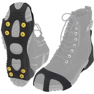 ALPIDEX Anti Slip Schoen Spikes Maat 35-47 Vervanging Spikes Ice Grips Schoen Klauwen Sneeuw Ijs Spikes Running Wandelen Winter, Grootte:s