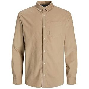 JACK & JONES Heren JJECLASSIC Corduroy Shirt LS SN, Crockery, L, Crockery, L