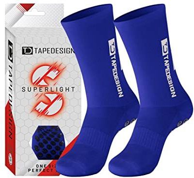 Tapedesign - Superlight - Antislip Voetbalsokken - Zwart - Ademend Materiaal