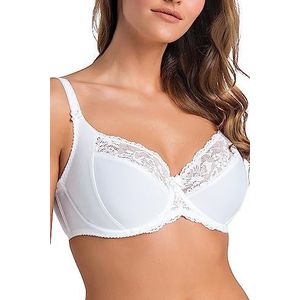 Teyli Beha voor dames, minimizer-beha met beugel, grote maten, beha, grote borsten, comfort, sterke ondersteuning, beha voor dames, beugelminimizer, beha voor dames, wit, 95E