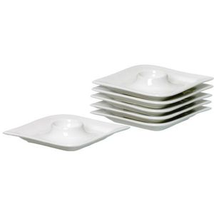 Ritzenhoff & Breker Porseleinen eierdopjes set melodie, 6-delig, wit