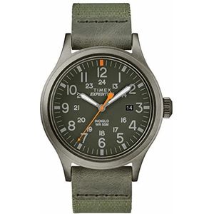 Timex Unisex polshorloge Expedition Scout analoog kwarts nylon, dark green, Eén maat, armband