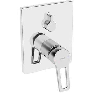 Hansa - Twist Emb. Vierkante Bluebox eenhandbediening 2-weg Troq chroom (89849085)