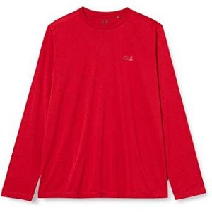 Jack Wolfskin, Crosstrail Long Sleeve Shirt, shirt met lange mouwen, rood gelakt, 7