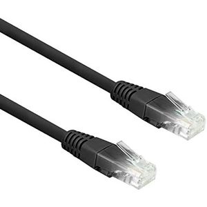Eminent CAT6 LAN-kabel 1,5 m Ethernet, 10/100/1000/Mbit/s, RJ45, U/UTP netwerkkabel, 250 MHz, PoE, CCA koper, voor switch, router, patch paneel, TV, PC & laptop, zwart - IM8951