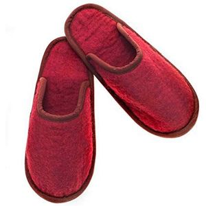 GLOREX 6 1212 260 - Vilten pantoffels, maat M komt overeen met schoenmaat 39-40, rood, gemaakt van 100% wol, vilten pantoffels, zelf te ontwerpen