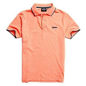 Superdry Poolside Pique S/S Poloshirt voor heren, oranje (Cabana Coral Grit S4r), M