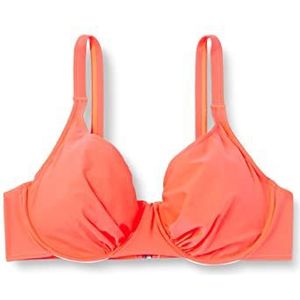 Hoge druk bikinitop voor dames, Neon koraal, 46