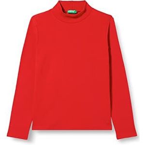United Colors of Benetton T-shirt met lange mouwen voor meisjes, rood 015, 170 cm