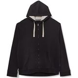 HRM - Heren Jas - Zwart - Katoen/Poliester - Capuchon met Contrasterende Voering