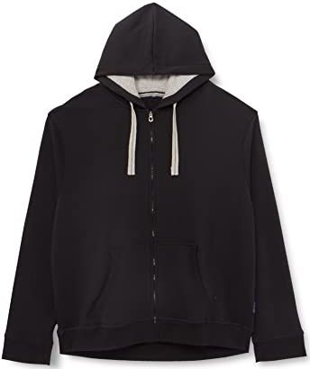 HRM - Heren Jas - Zwart - Katoen/Poliester - Capuchon met Contrasterende Voering