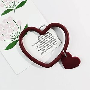 BESDILA Wijn Red Heart Siliconen Armband Sleutelhanger, Silicone Armband Creatieve Anti-Lost Phone Case Accessoires