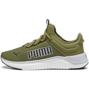 PUMA Unisex SOFTRIDE Astro Slip Road Running Shoe, Olijf Groen-Grijs Fog Wit Zwart, 6 UK, Olijfgroen Grijs Mist Puma Wit Puma Zwart